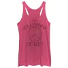 Women's CHIN UP Peace Of Me Racerback Tank Top sold by Chin Up Apparel