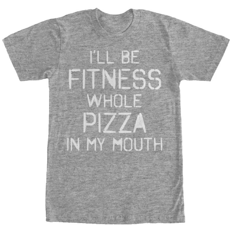 Women's CHIN UP Fitness Pizza in Mouth Boyfriend Tee sold by Chin Up Apparel