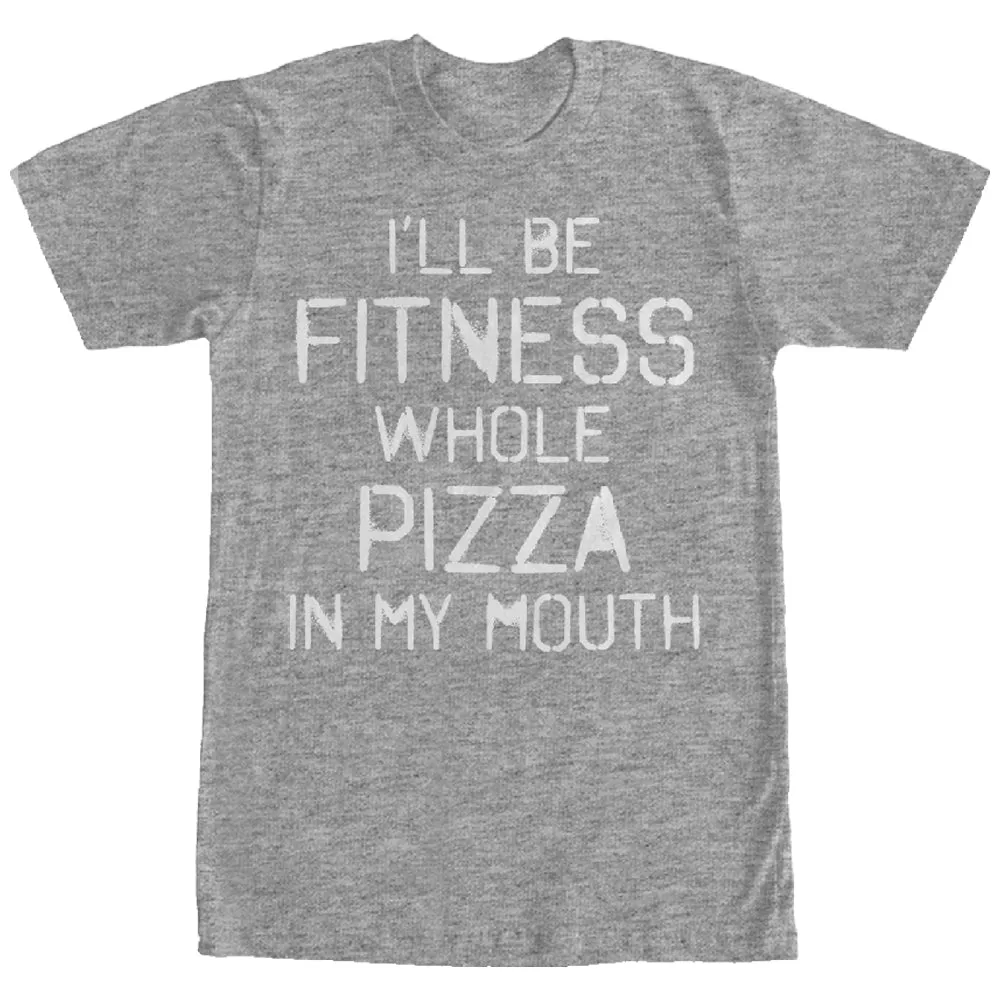 Women's CHIN UP Fitness Pizza in Mouth Boyfriend Tee sold by Chin Up Apparel