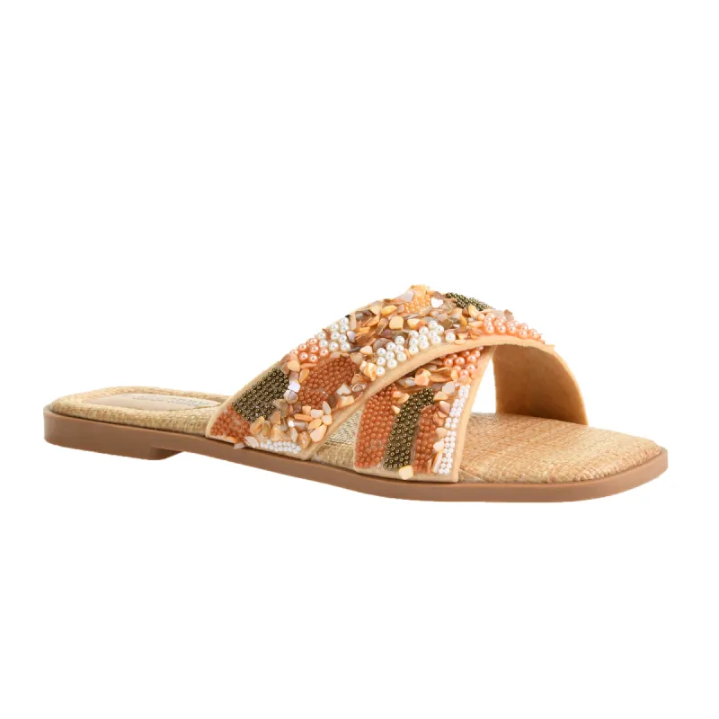 Long Beach Beaded Slide Sandal sold by Chinese Laundry