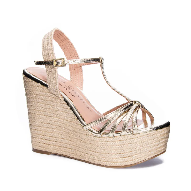 Evie Metallic Wedge sold by Chinese Laundry