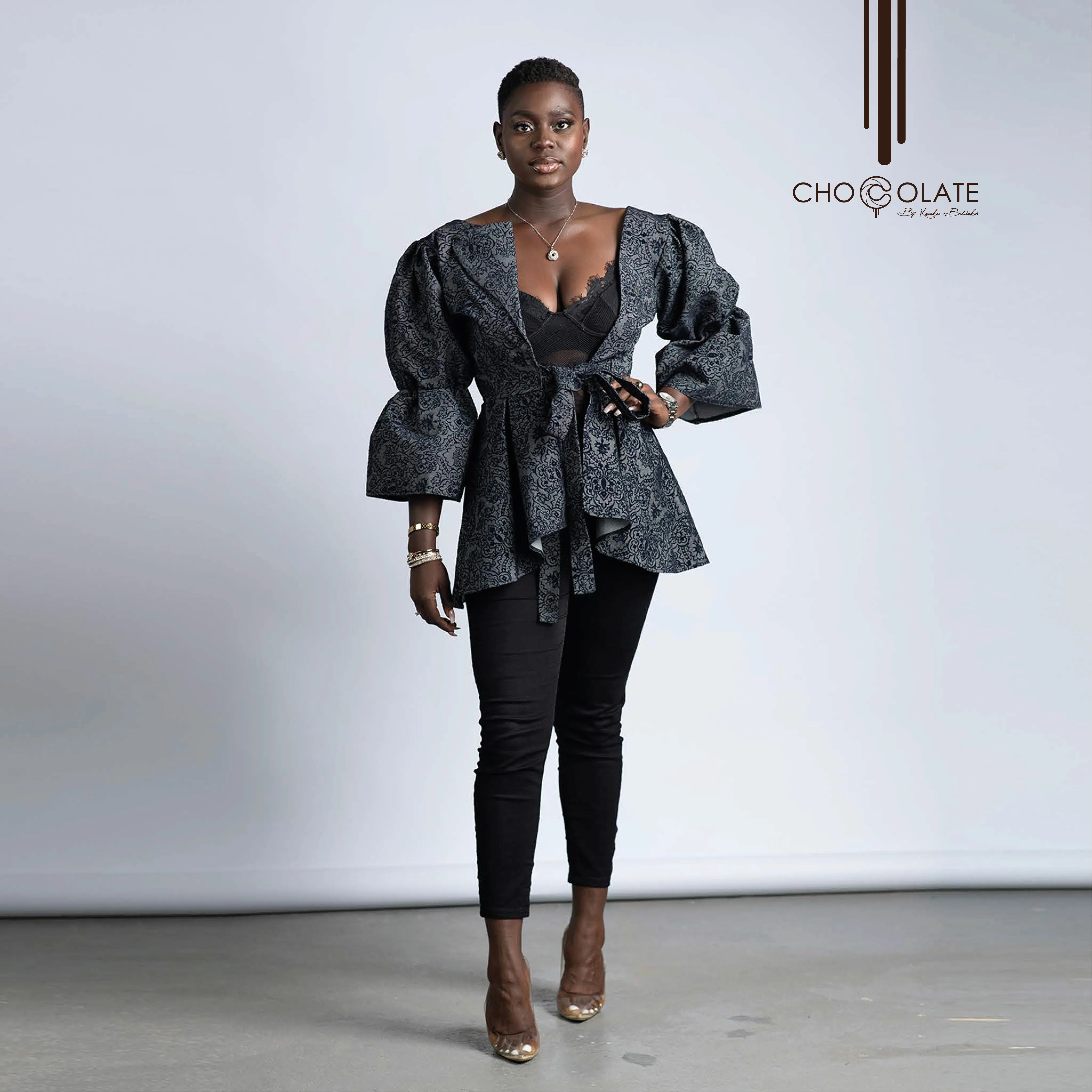 Premium Black Booty Jacket(JEANS OUT OF STOCK BUT AVAILABLE IN BROWN) sold by Chocolate product image thumbnail 3
