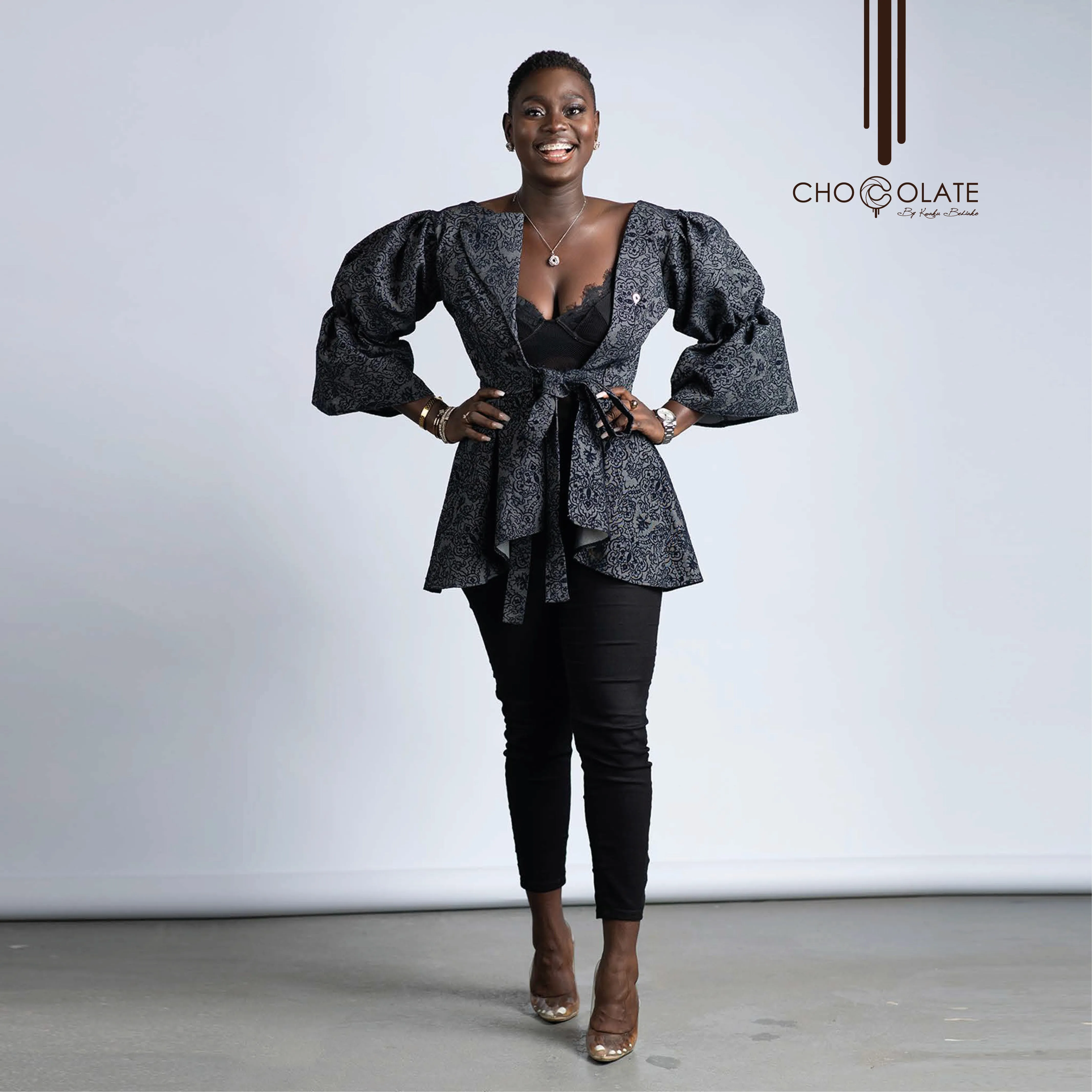 Premium Black Booty Jacket(JEANS OUT OF STOCK BUT AVAILABLE IN BROWN) sold by Chocolate product image thumbnail 5