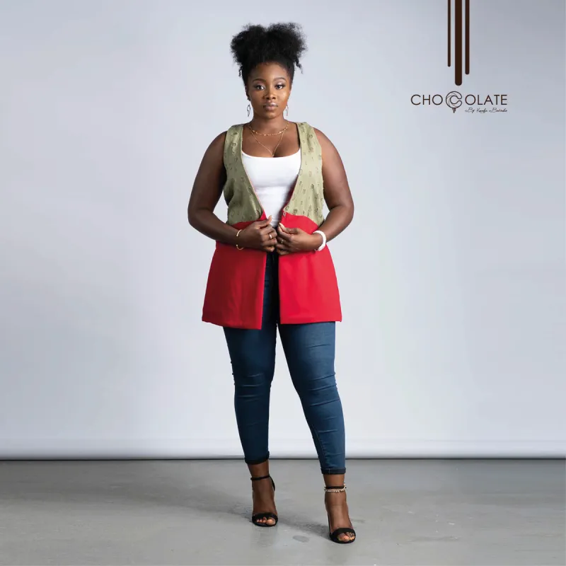 Ripped Green Sleeveless Booty Jacket sold by Chocolate