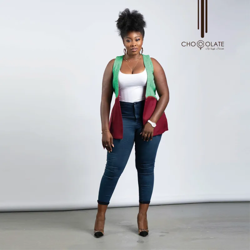 Green & Red Booty Jacket (OUT OF STOCK BUT AVAILABLE IN OTHER FABRICS) sold by Chocolate