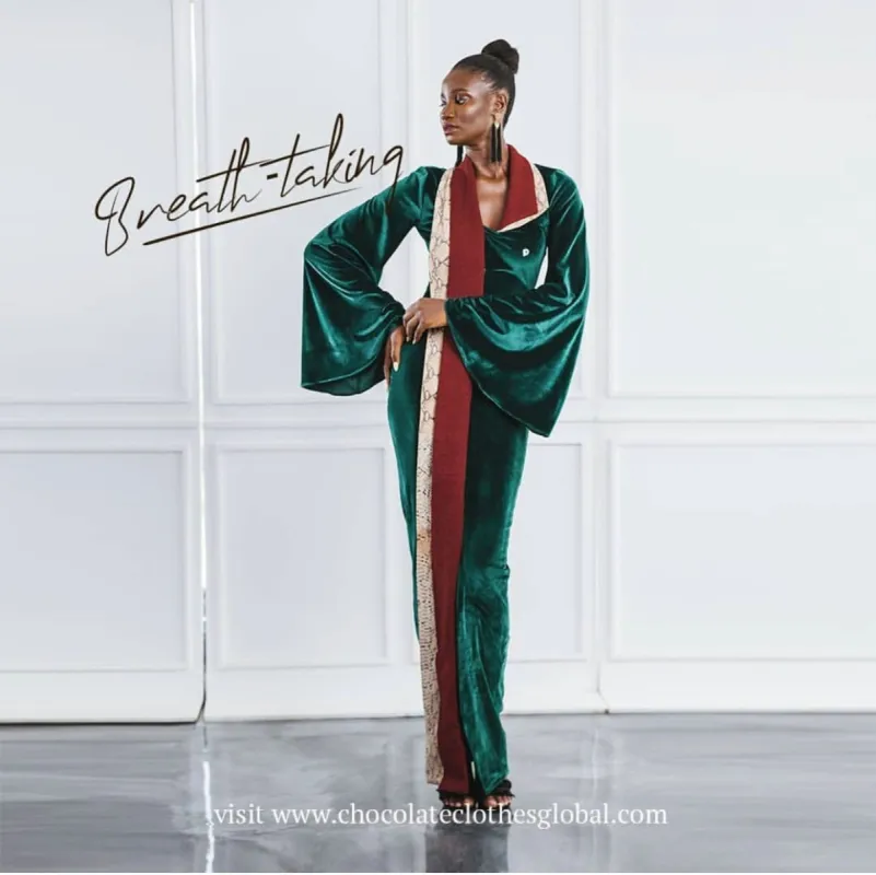 Pre-Order Emerald Velvet Gown sold by Chocolate