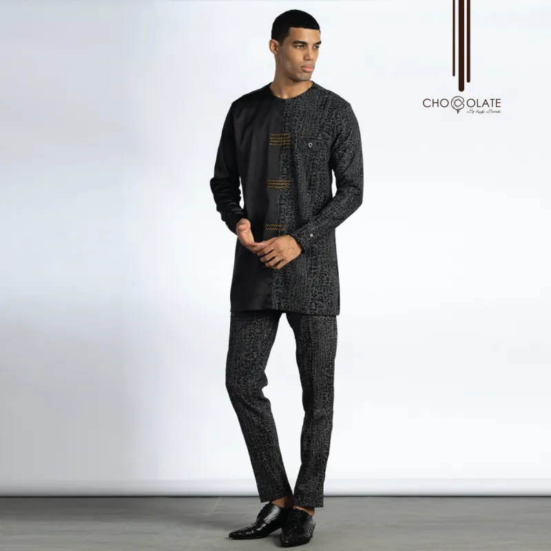 PRE-ORDER Black Kaftan (OUT OF STOCK BUT AVAILABLE IN OTHER FABRICS) sold by Chocolate