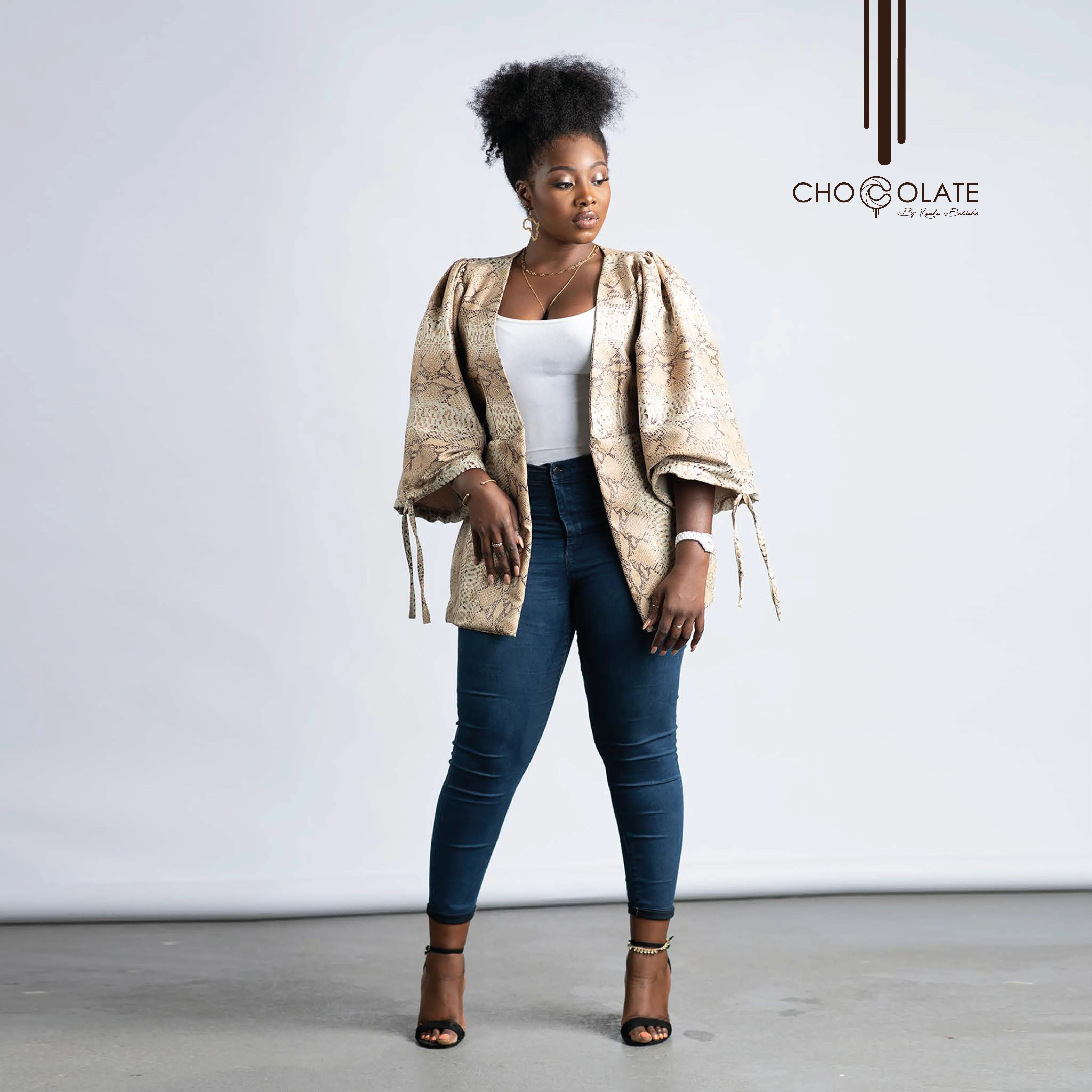 Premium Snake Print Booty Jacket sold by Chocolate