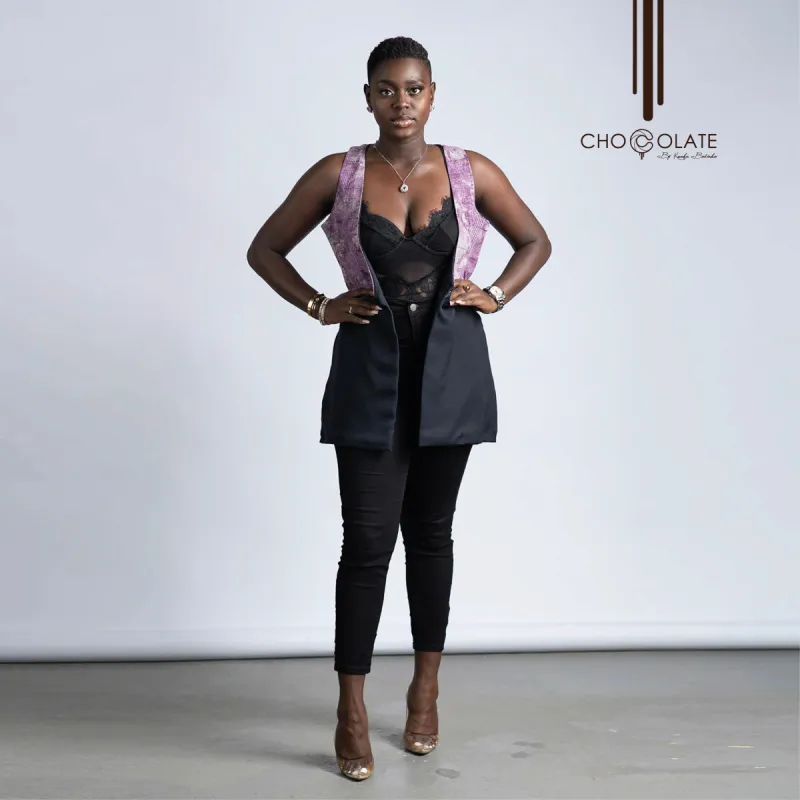 Cloudy Purple Booty Jacket (OUT OF STOCK BUT AVAILABLE IN OTHER FABRICS) sold by Chocolate