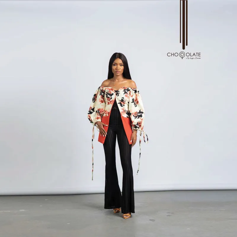 Floral Booty Jacket (OUT OF STOCK BUT AVAILABLE IN OTHER FABRICS) sold by Chocolate