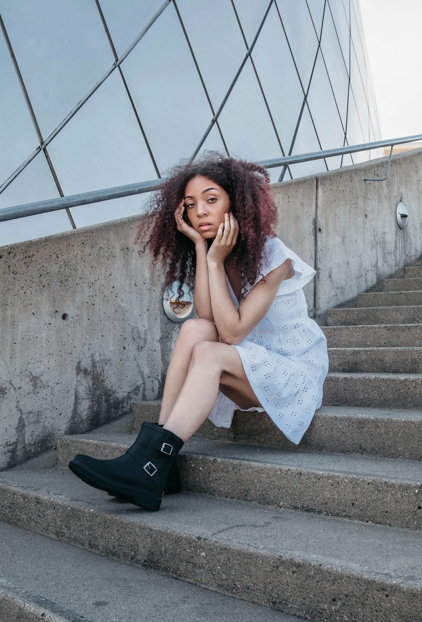 DAMASCUS MOTO MID RAIN BOOT - BLACK sold by chooka product image thumbnail 2