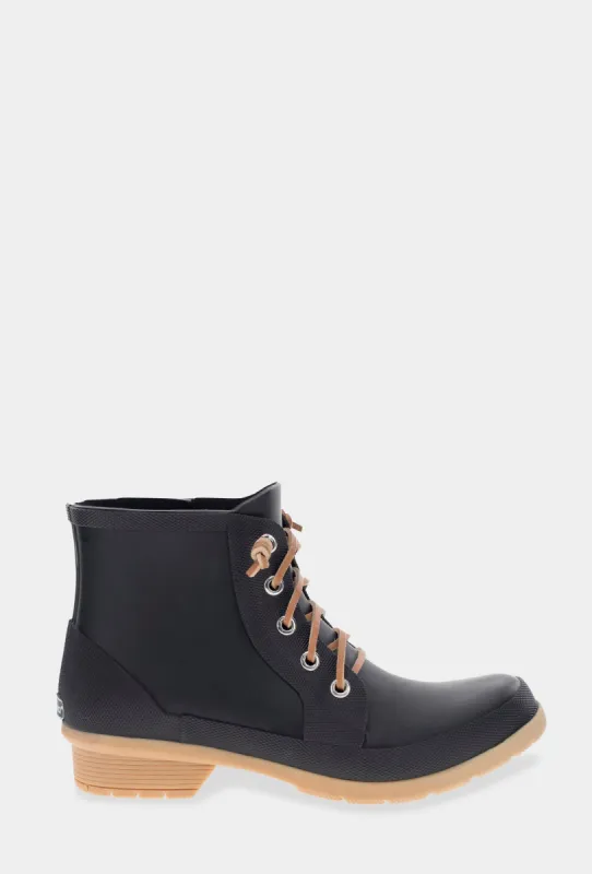 LACE UP ANKLE RAIN BOOT - BLACK sold by chooka