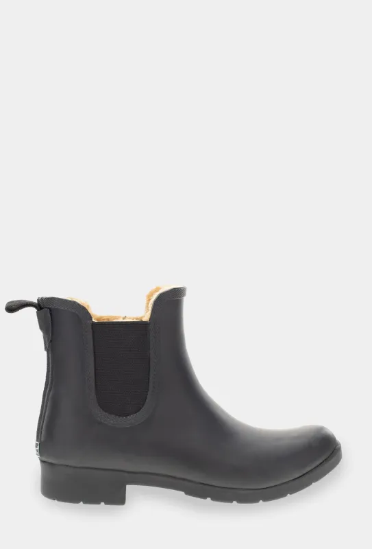 EASTLAKE CHELSEA PLUSH RAIN BOOT - BLACK sold by chooka