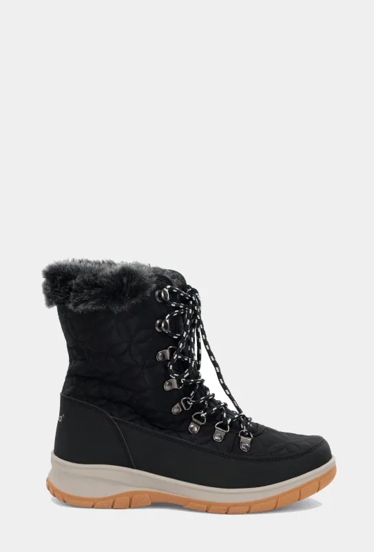 Belltown Mid Faux Fur Cold Weather Boot - Black made by chooka