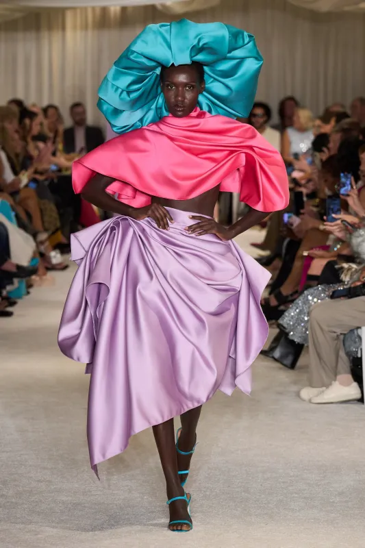 Lavender Structured Skirt made by Christian Siriano