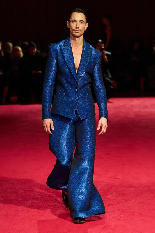 Electric Blue Single Button Blazer sold by Christian Siriano