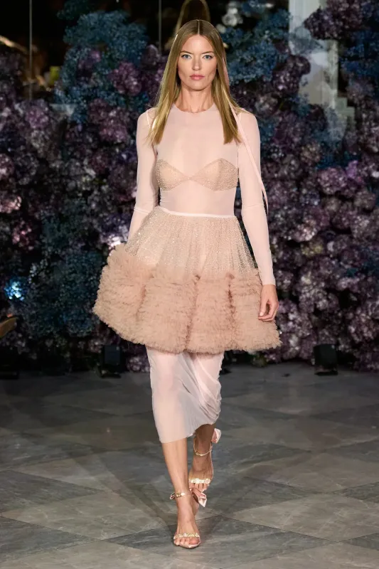 Mesh and Tulle Peplum Gown sold by Christian Siriano