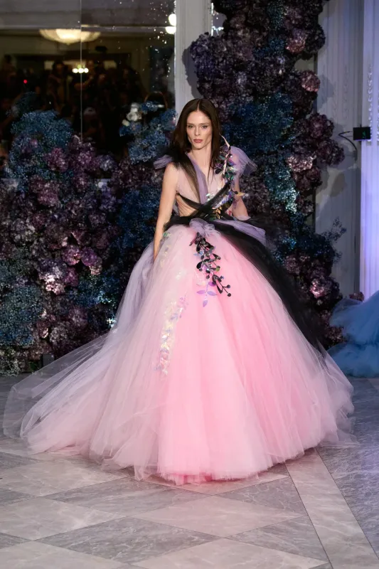 Tulle Ball Gown with Iridescent Ribbon made by Christian Siriano