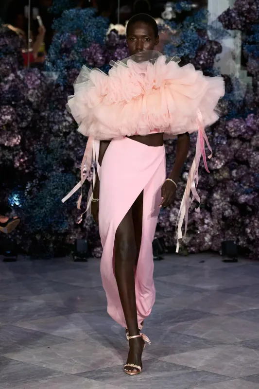 Ballerina Pink Tulle Ribbon Top made by Christian Siriano