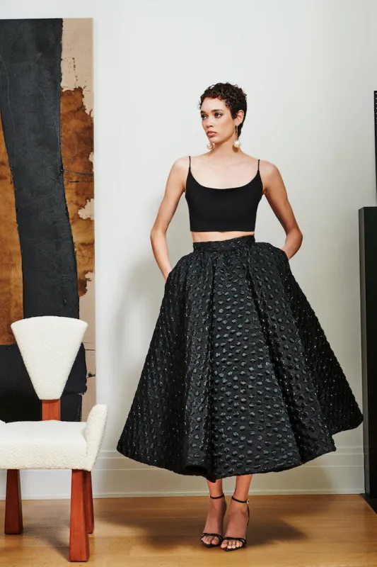 Metallic Polka Dot Circle Skirt made by Christian Siriano