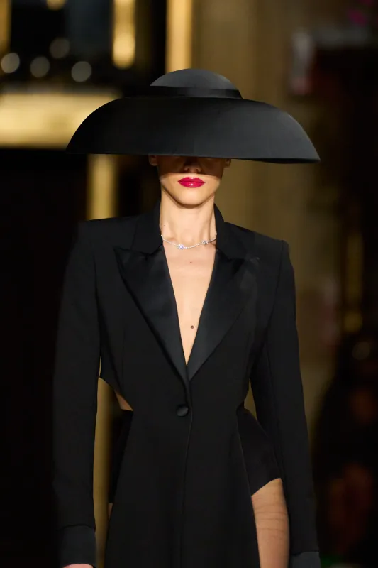 Exaggerated Lapel Cropped Blazer made by Christian Siriano