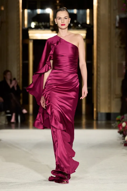 Cascading Asymmetrical Draped Gown sold by Christian Siriano