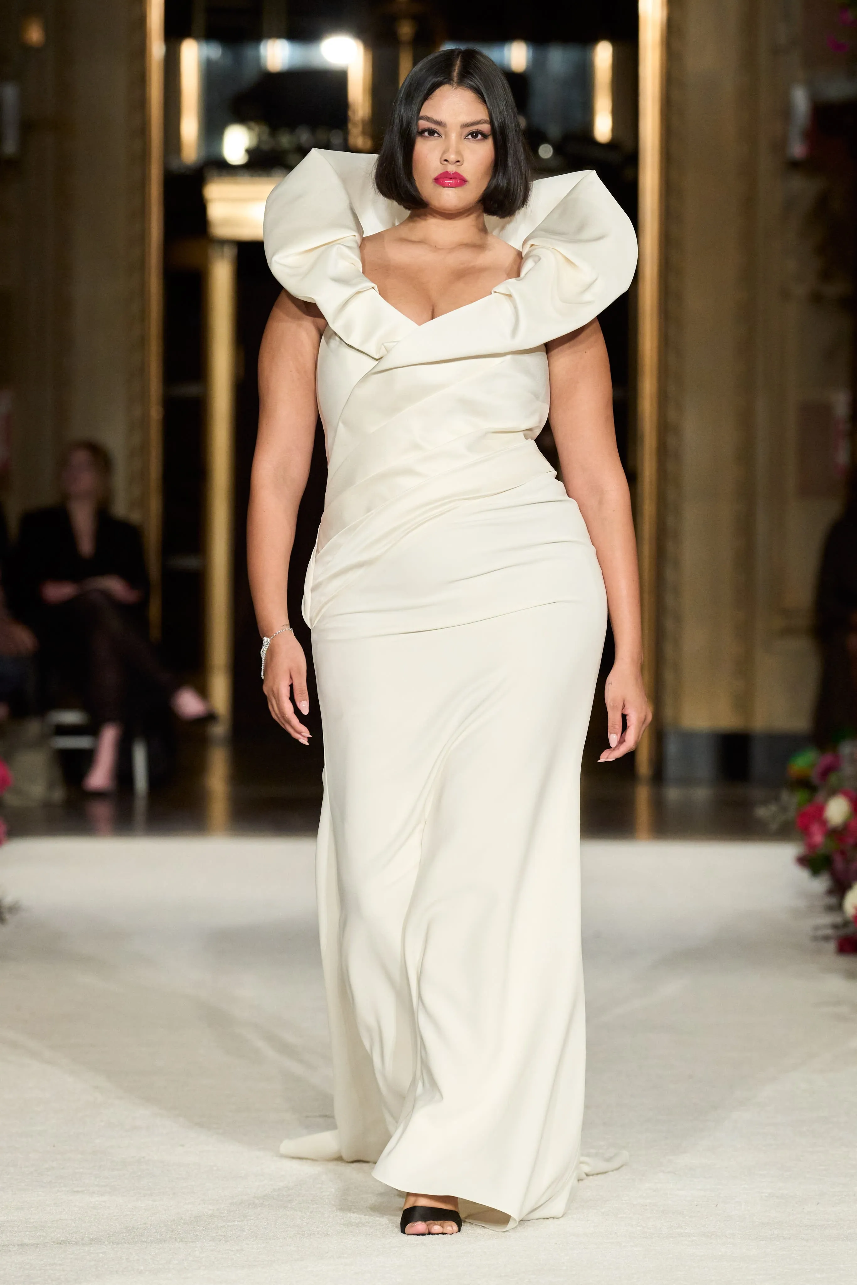 Orchid Neckline Draped Sheath Gown sold by Christian Siriano product image thumbnail 2