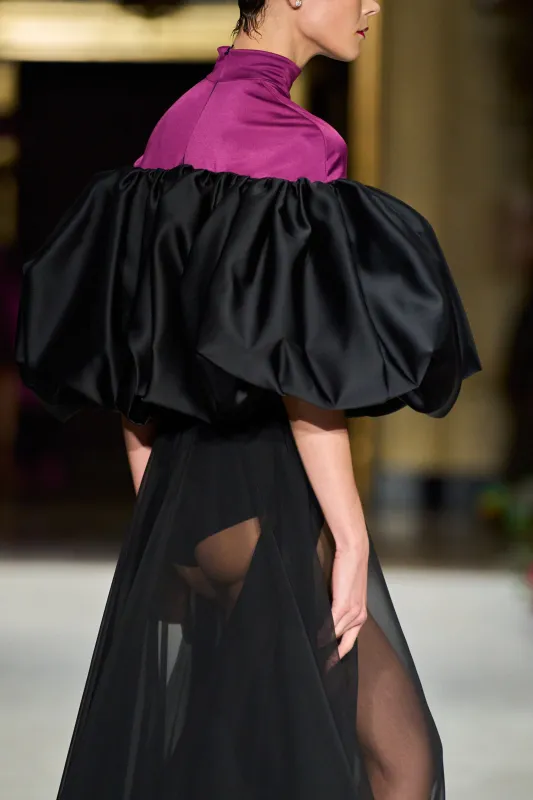 Mock Neck Off the Shoulder Bubble Gown made by Christian Siriano