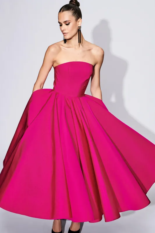 Strapless Tea Length Dress sold by Christian Siriano