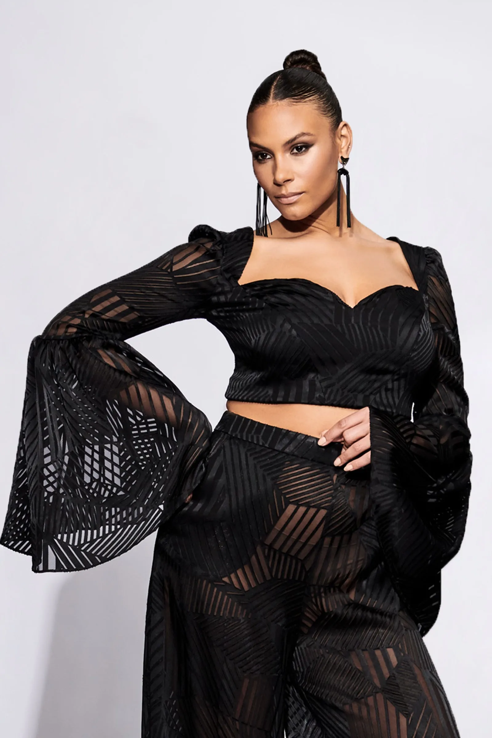Cropped Bell Sleeve Top sold by Christian Siriano product image thumbnail 2