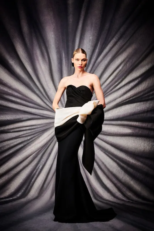 Strapless Sweetheart Bow Draped Gown made by Christian Siriano