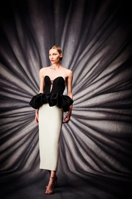 Strapless Sweetheart Peplum Dress made by Christian Siriano