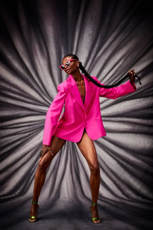 Fuchsia Oversized Blazer sold by Christian Siriano