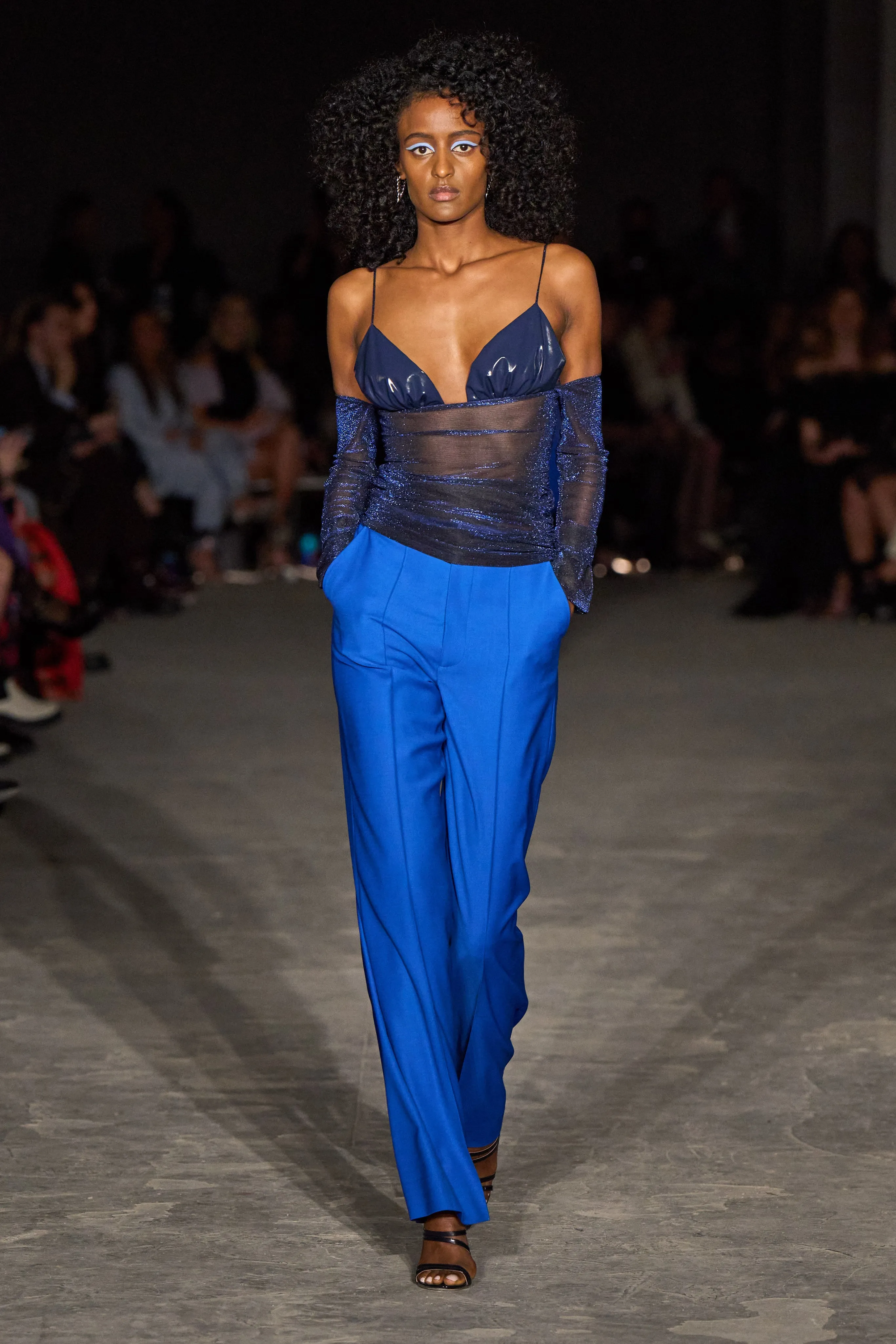 Cobalt Straight Leg Trouser sold by Christian Siriano