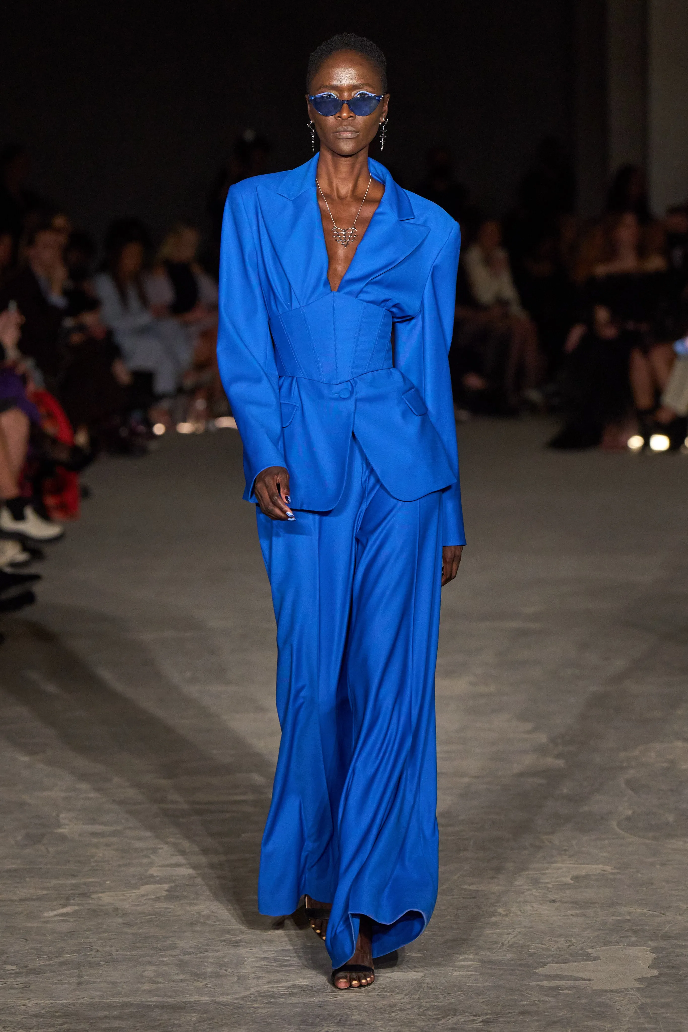 Cobalt Wide Leg Trouser sold by Christian Siriano
