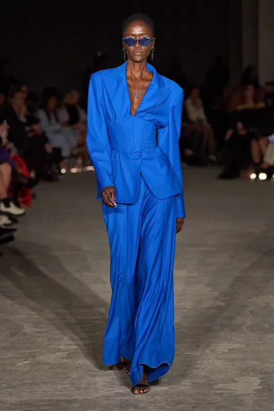 Cobalt Oversized Blazer made by Christian Siriano