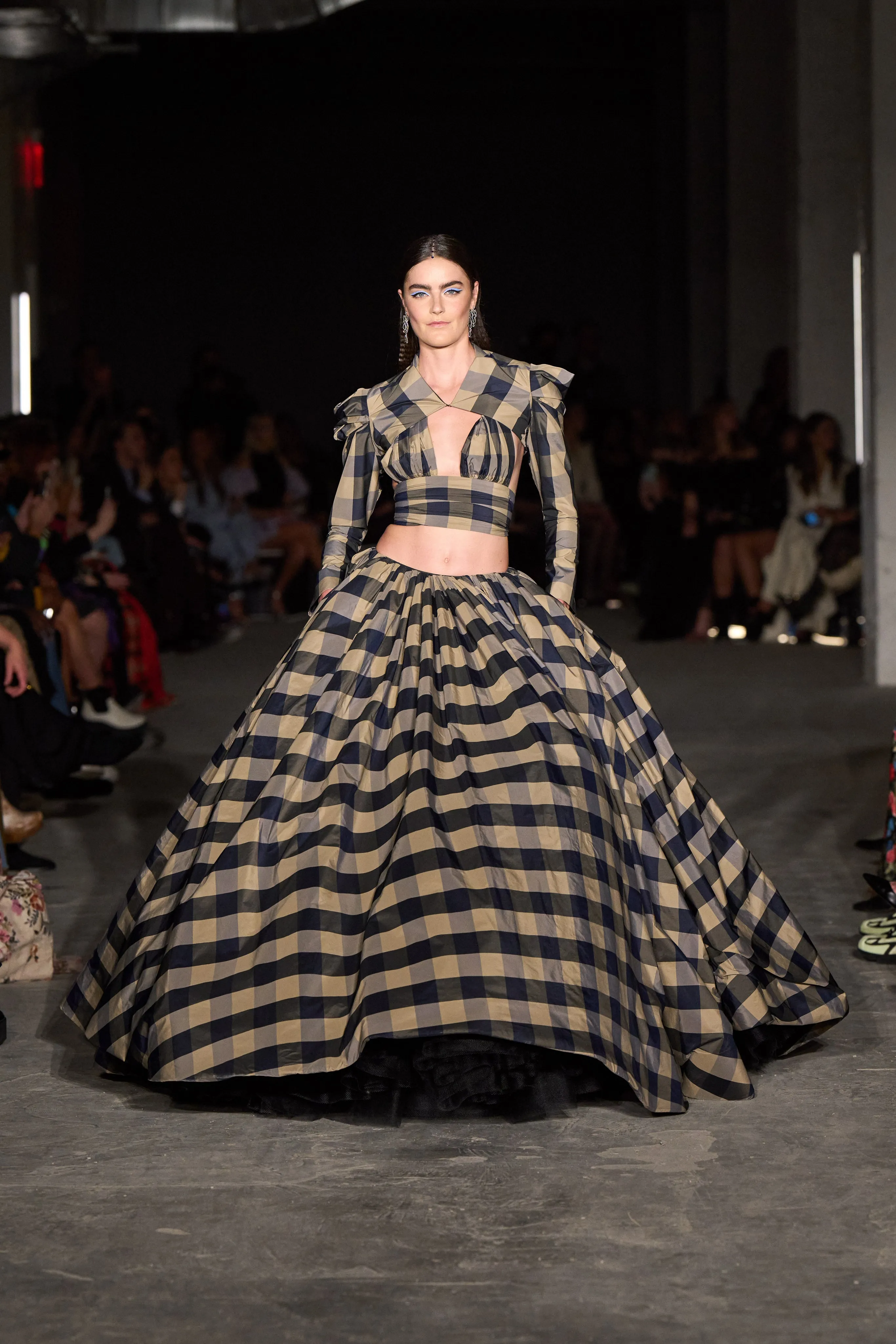 Plaid Ball Skirt sold by Christian Siriano