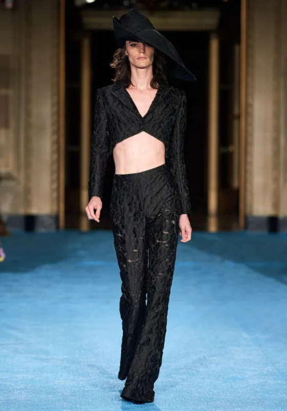 Floral Brocade Cropped Blazer made by Christian Siriano