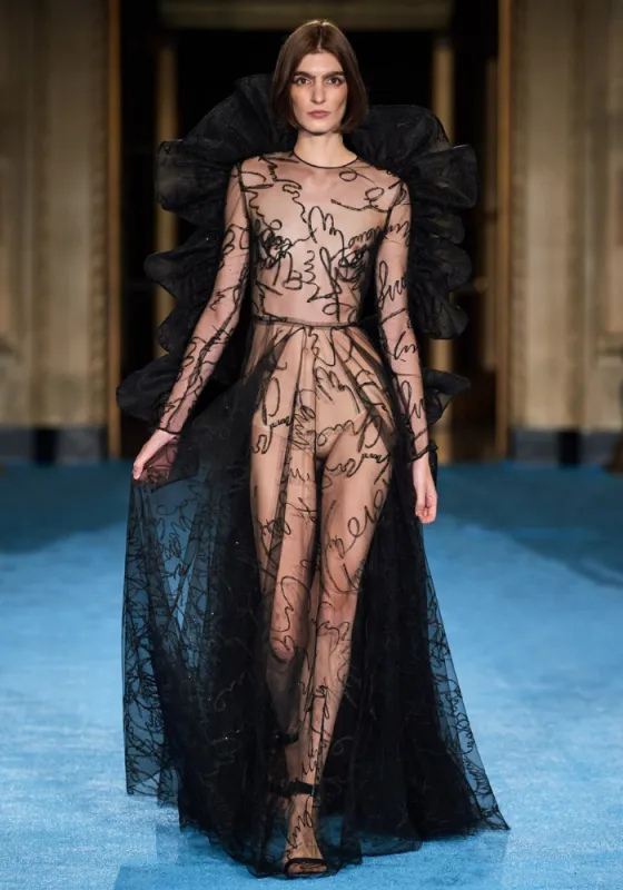 Siriano Signature Ruffled Sleeve Gown sold by Christian Siriano