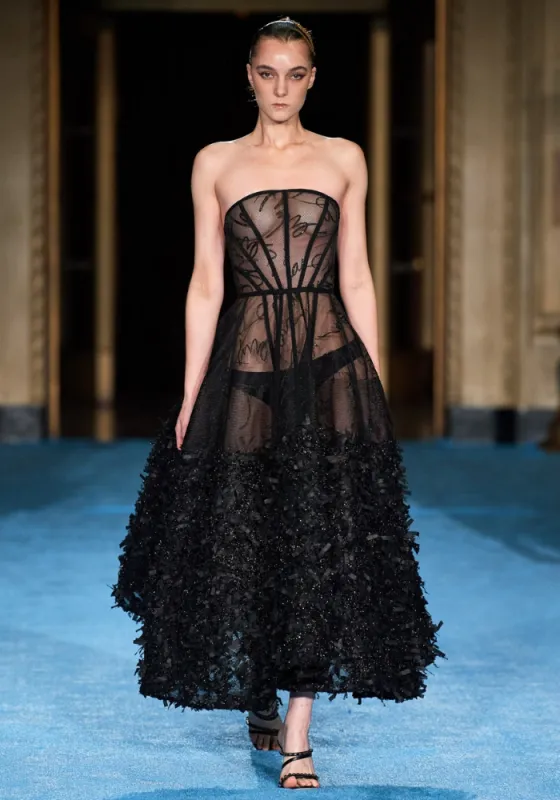 Siriano Signature Corset Dress with Ribbon Tulle sold by Christian Siriano