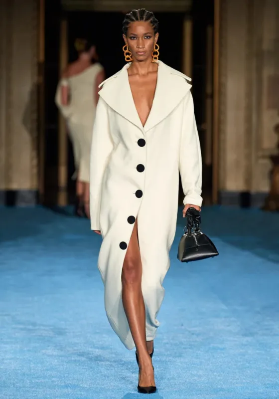 Button Detail Coat Dress made by Christian Siriano