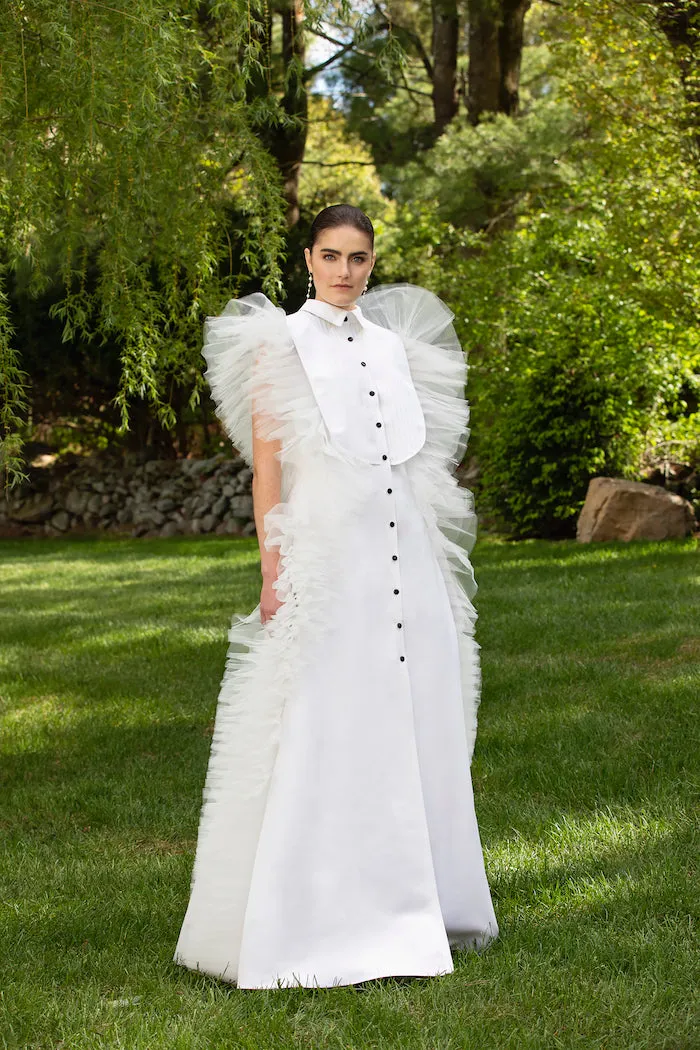 Silk Faille and Tulle Tuxedo Gown sold by Christian Siriano product image thumbnail 2