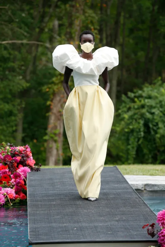 Sculpted Neckline Gown with Pockets sold by Christian Siriano