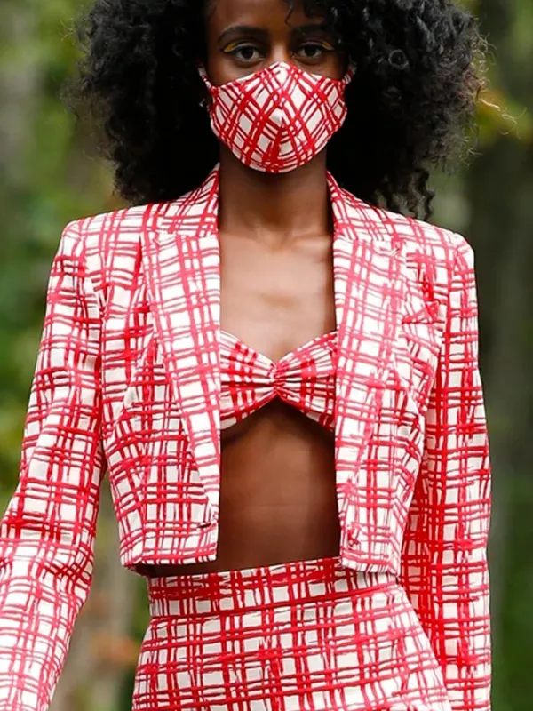 Gingham Bra Top sold by Christian Siriano