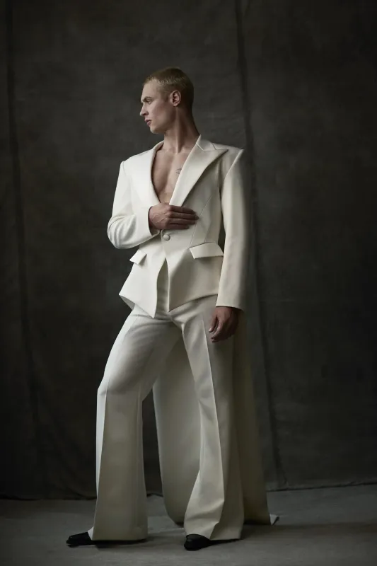 Ivory Blazer with Tails made by Christian Siriano