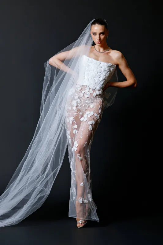 Strapless Corset Beaded Column Gown made by Christian Siriano