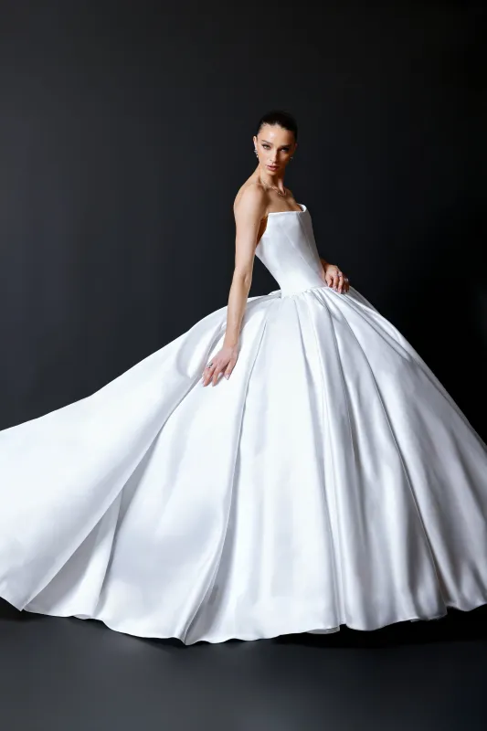 Strapless Drop-Waist Corset Ball Gown made by Christian Siriano