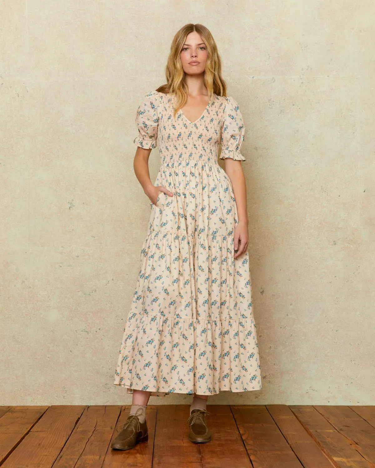 The Brooklyn Dress Petites | Mums Ditsy Cream sold by Christy Dawn