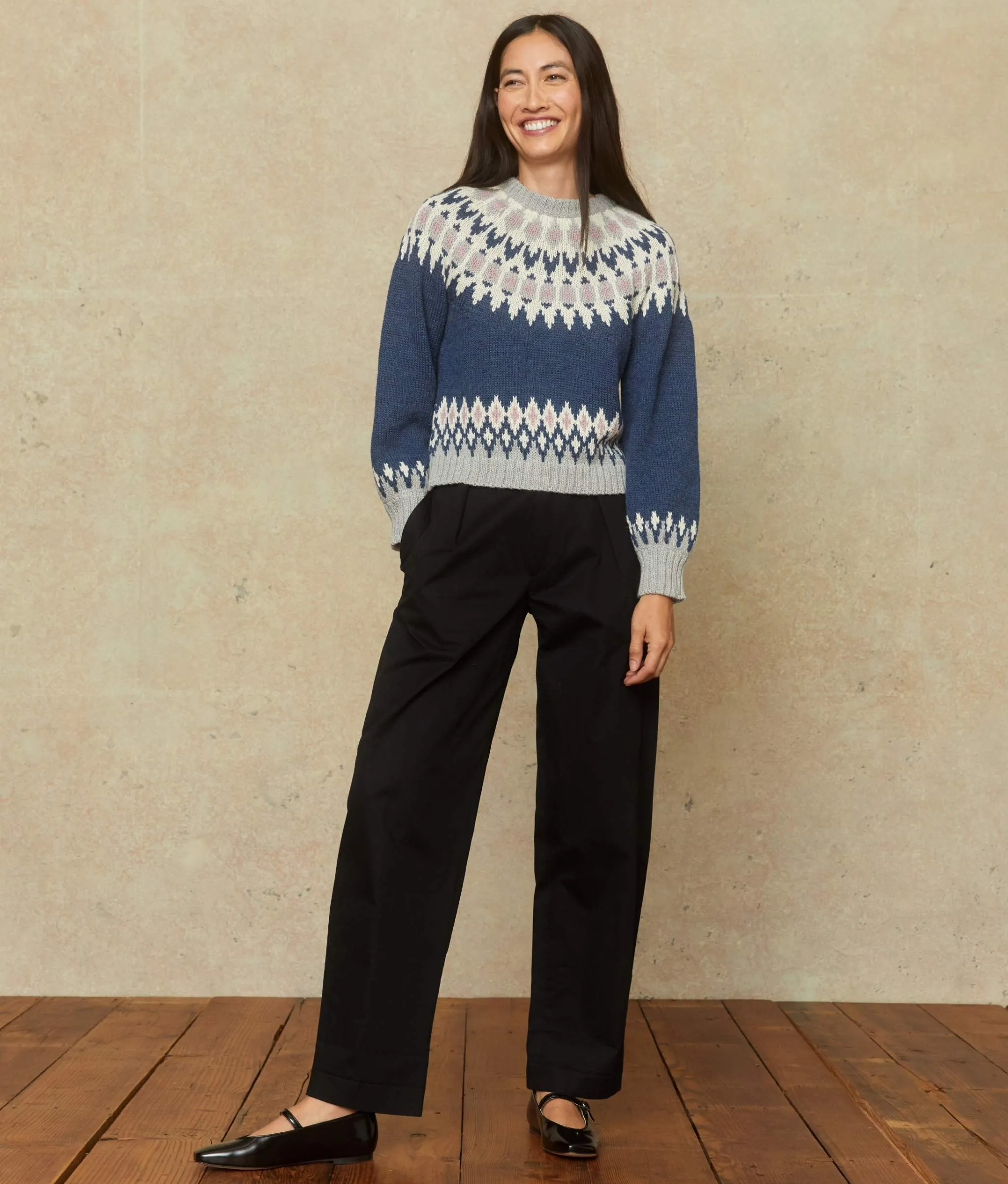 The Francesca Sweater | Denim Intarsia sold by Christy Dawn product image thumbnail 3