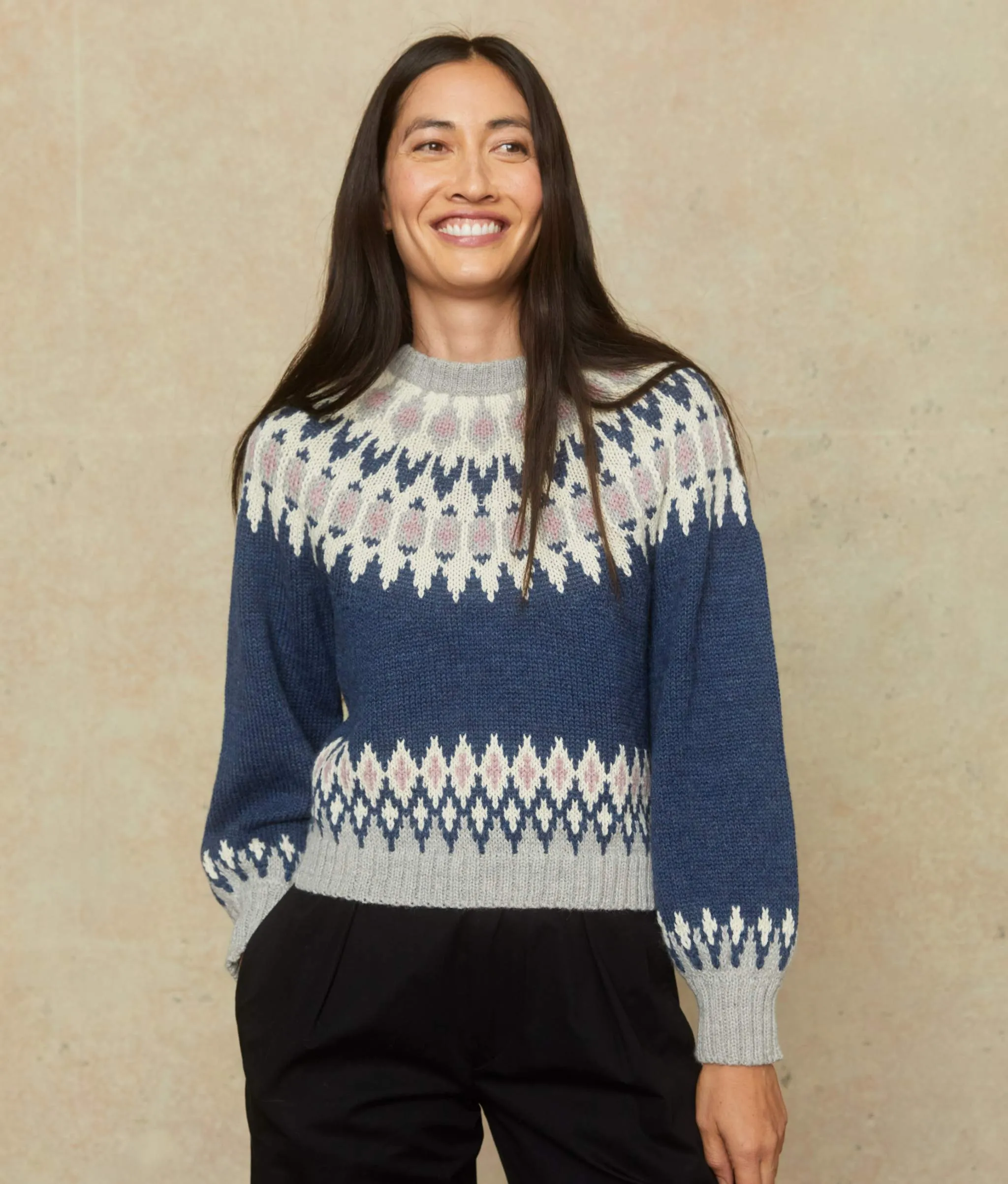 The Francesca Sweater | Denim Intarsia sold by Christy Dawn product image thumbnail 2